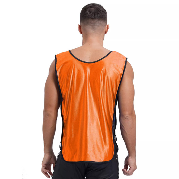 Chaleco Entrenamiento Deportes Futbol Adultos Unisex Fitness Variante Color Naranja