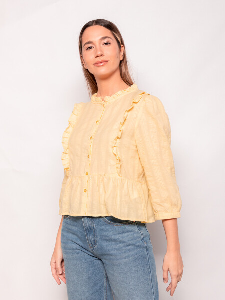 CAMISA MONTEBLANCO AMARILLO PASTEL