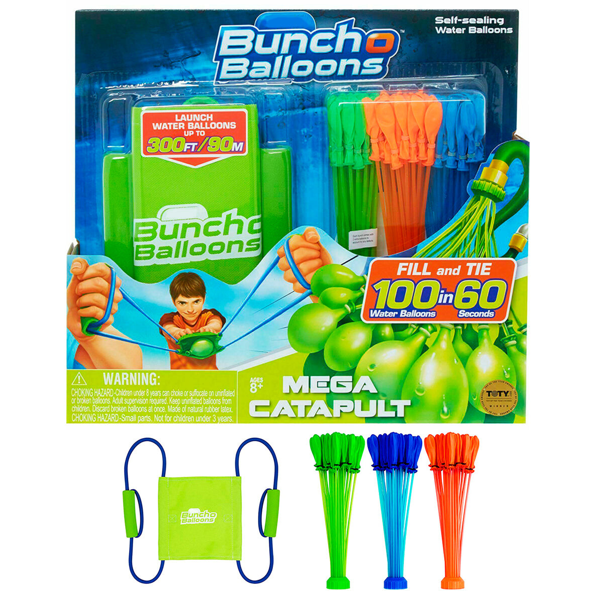 Set 100 Bombitas Agua + Catapulta+ Racimo P/ Manguera 