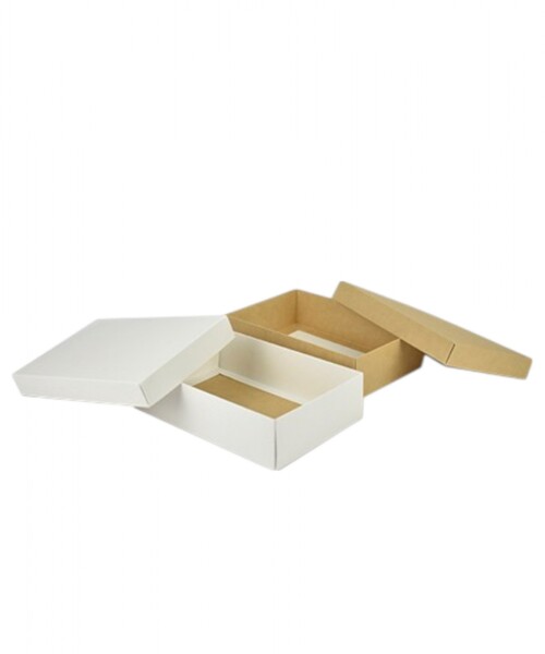 Caja Rectangular 16x23x6 cm REVERSIBLE BLANCO MADERA