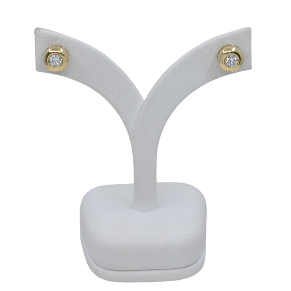 Caravanas oro 18k y brillantes Caravanas oro 18k y brillantes