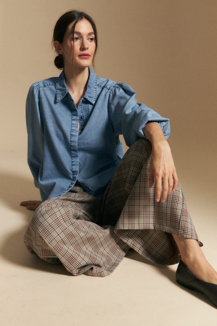 CAMISA CIANITA Azul Lavado