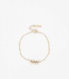 Pulsera Flexible Con Charm De Cubic Zirconia Dorado