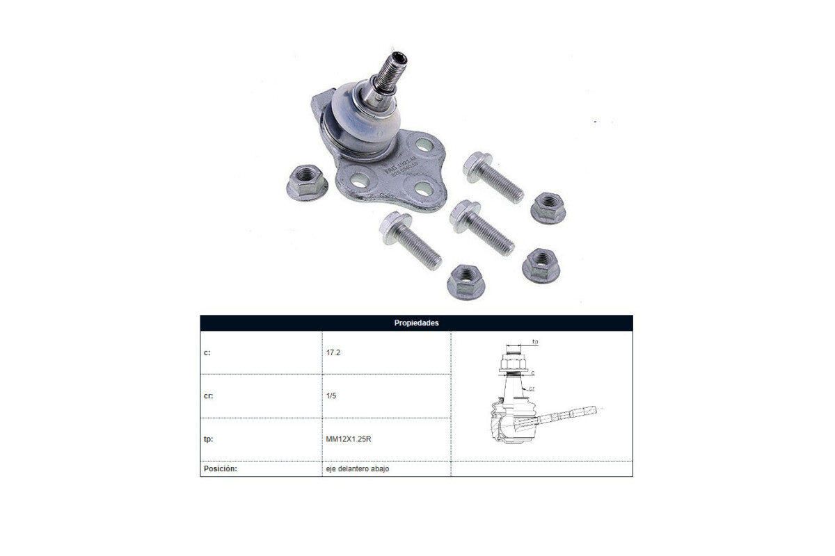 Rotula Del Renault Duster/Oroch/Captur 11-25 Der/Izq Rotula Del Renault Duster/Oroch/Captur 11-25 Der/Izq