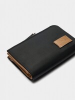 Monedero De Efecto Nylon negro