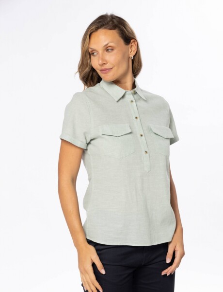 CAMISA DE LINO Verde