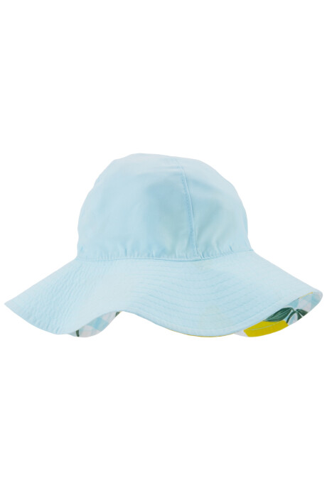 Gorro reversible con protección UPF 50+, diseño limones Sin color