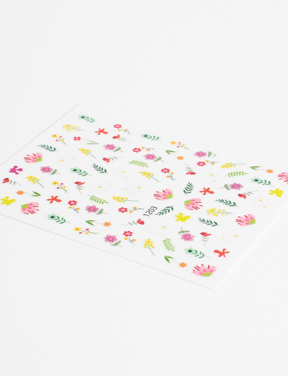 Sticker de uñas flores - multicolor 