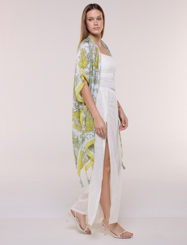 Kimono Flores MULTI/VERDE