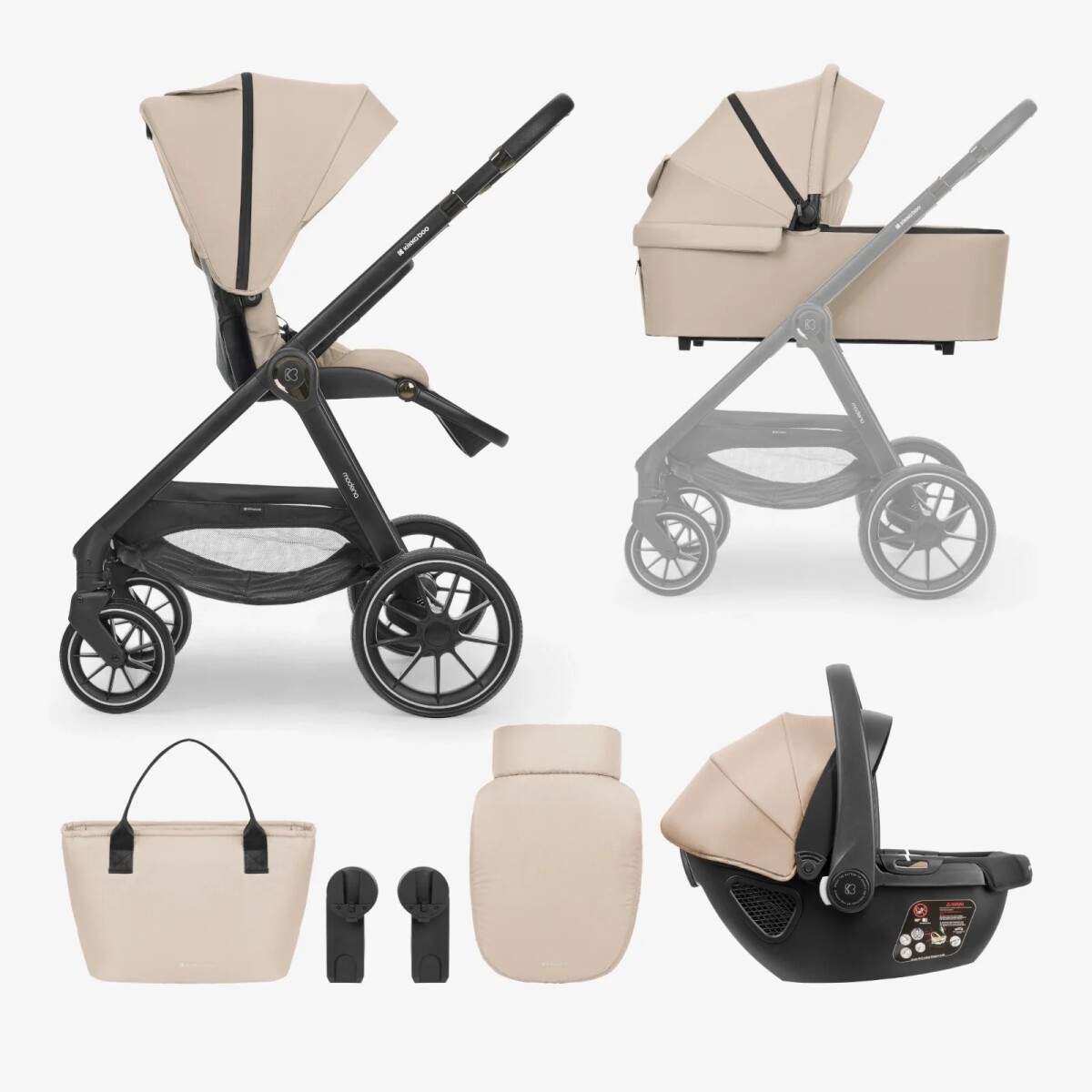 Travel system 4 en 1 CHIARA beige KIKKABOO 