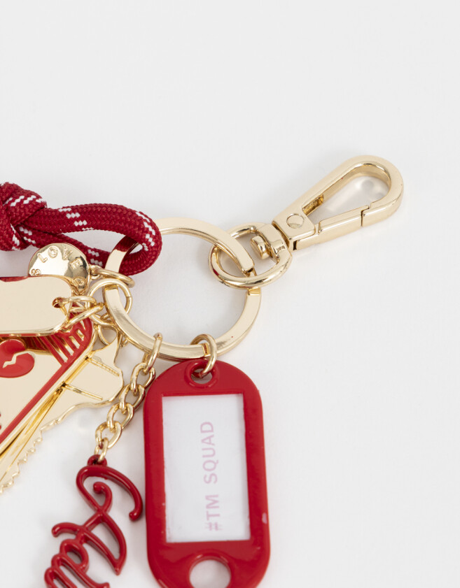 Llavero Metal Llavero Y Charm Multidijes Travel - Dorado