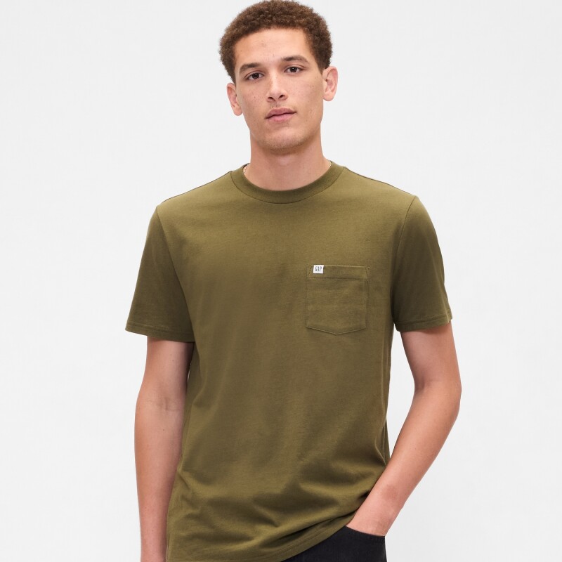 INTL - F SS PKT T LOGO RIPE OLIVE