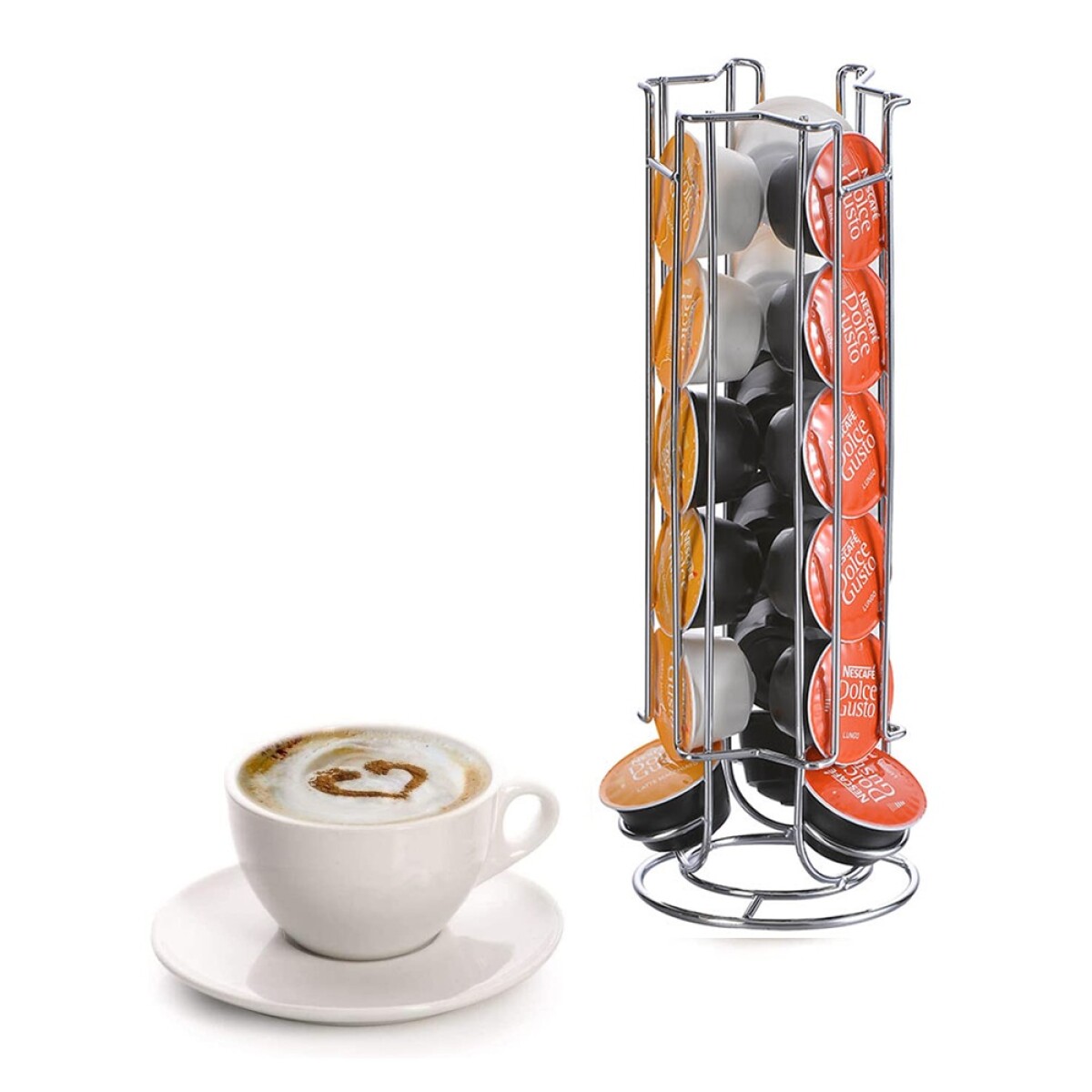 Flagship Soporte para cápsulas de café para Dolce Gusto, organizador de  cápsulas de carrusel de metal, 48 cápsulas, color plateado