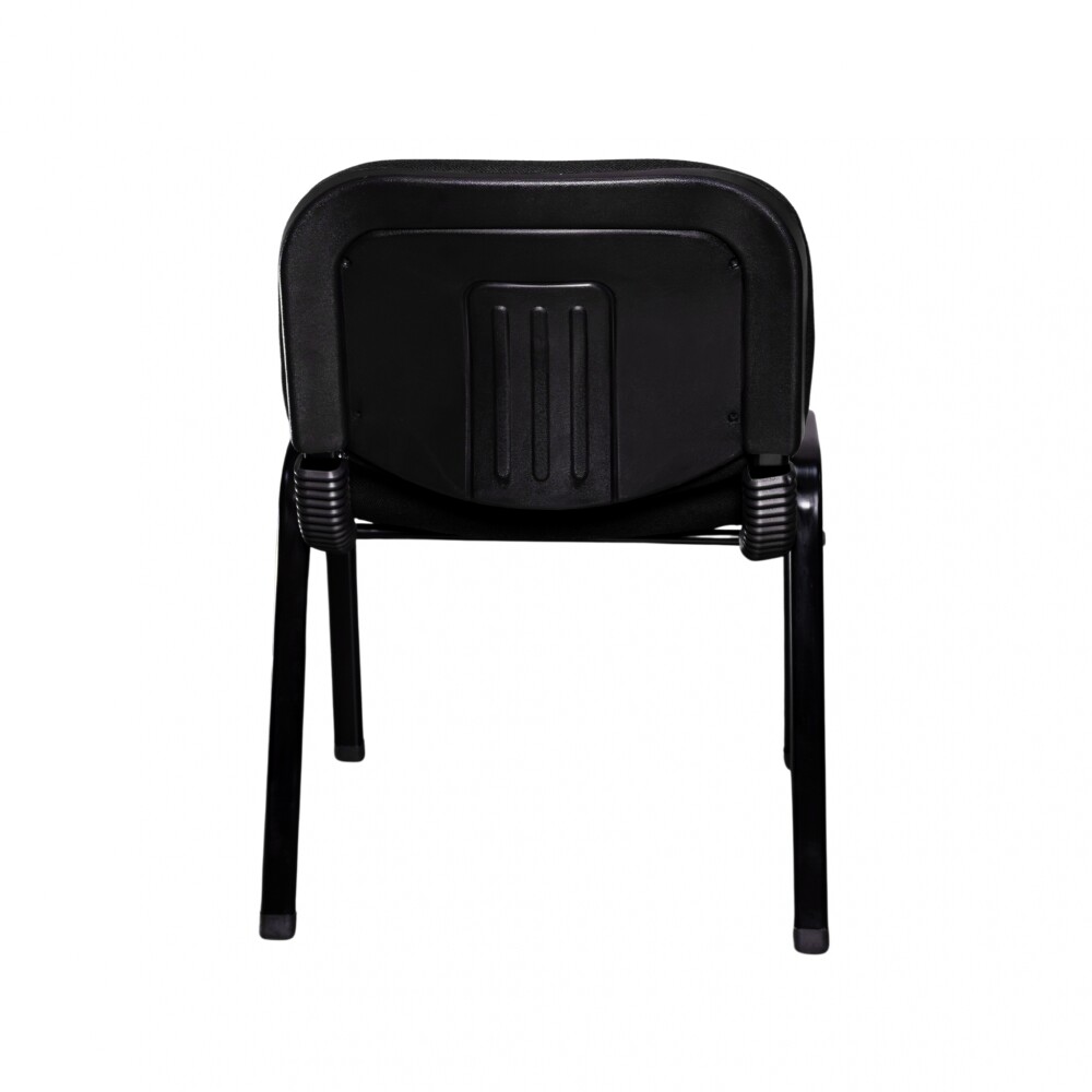 Silla Apilable De Metal Y Plástico Color Negro Silla Apilable De Metal Y Plástico Color Negro