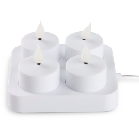 Velas LED JANSSON con cargador y control Blanco