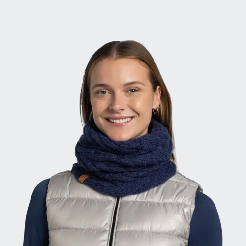 Bufanda Buff Knitted & Fleece Azul
