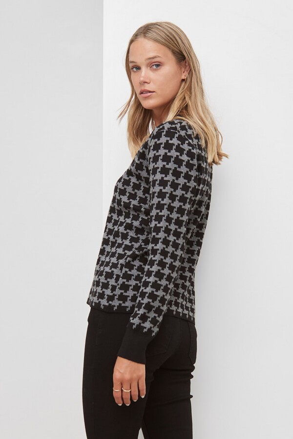 Cardigan Gales NEGRO/GRIS