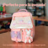 Mochila Kawaii Escolar Infantil Diseño Peluche Conejito Color Violeta
