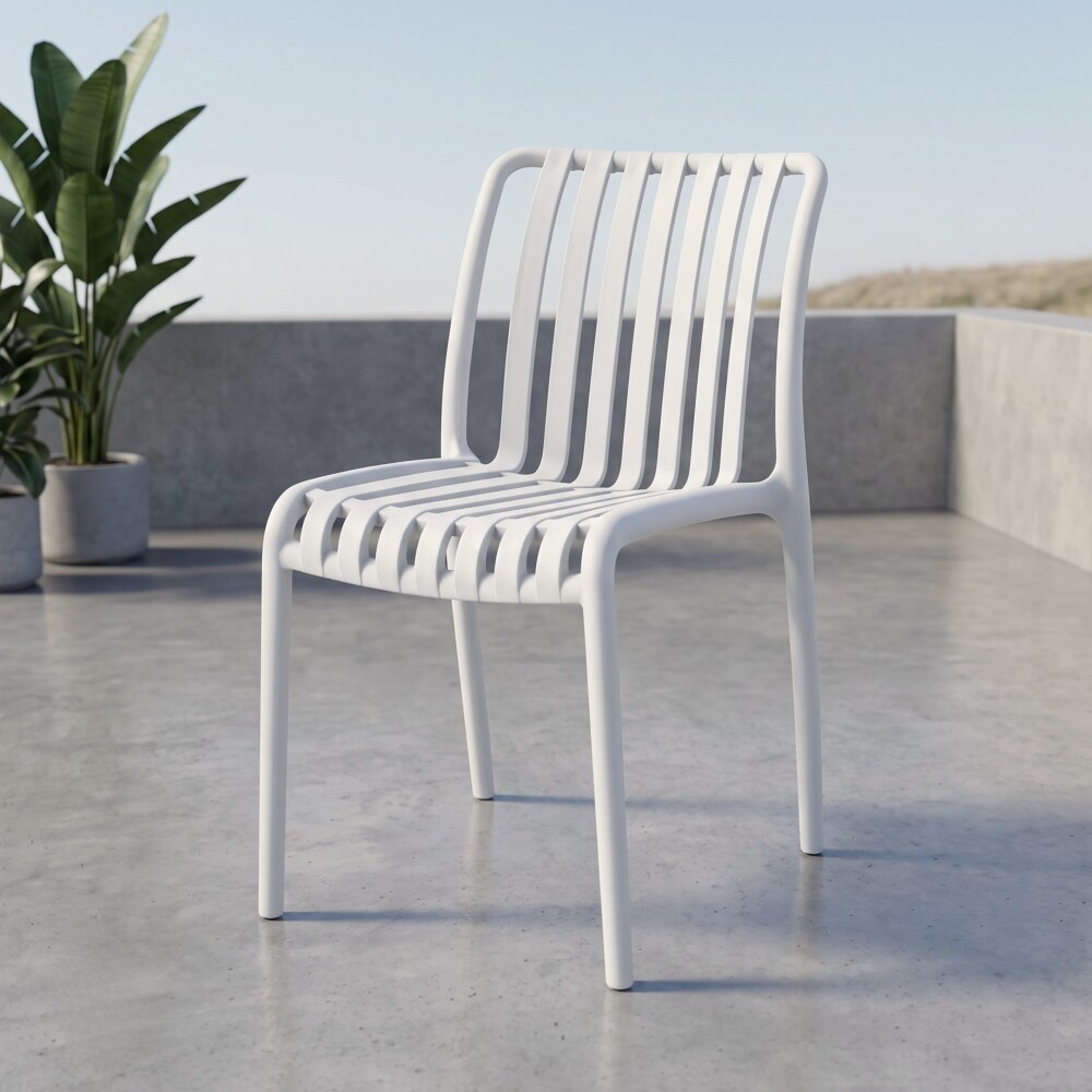 Silla de Exterior Omega Blanco Tiza