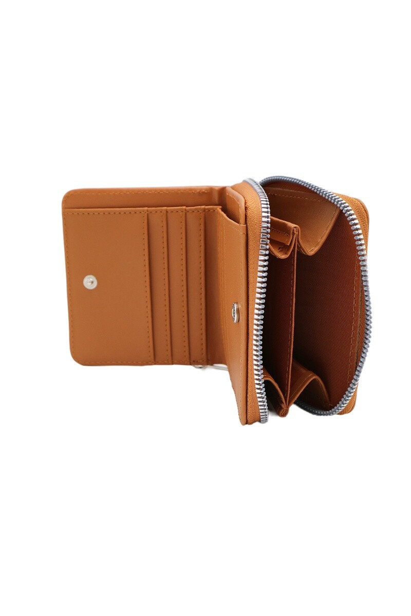 Billetera Trendy con llavero Marrón