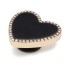 Black Heart with Gold Outline Multicolor