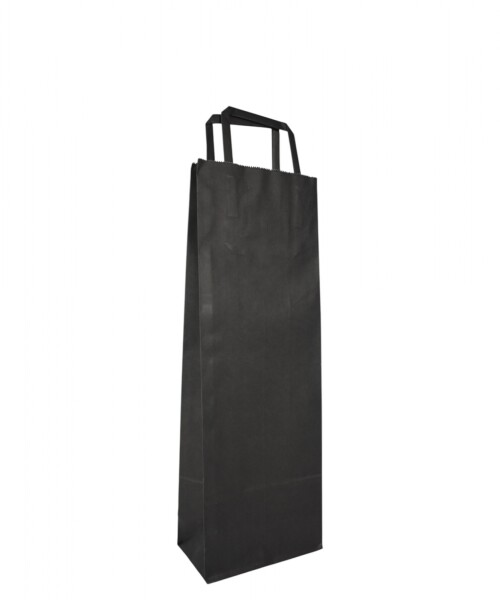 Bolsa lisa acuario 14x08x40 cm, para botella NEGRO