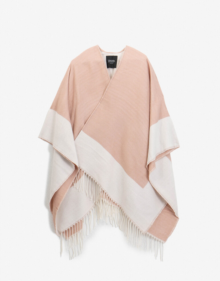Ponchos Poncho Reversible - Combinacion Bicolor