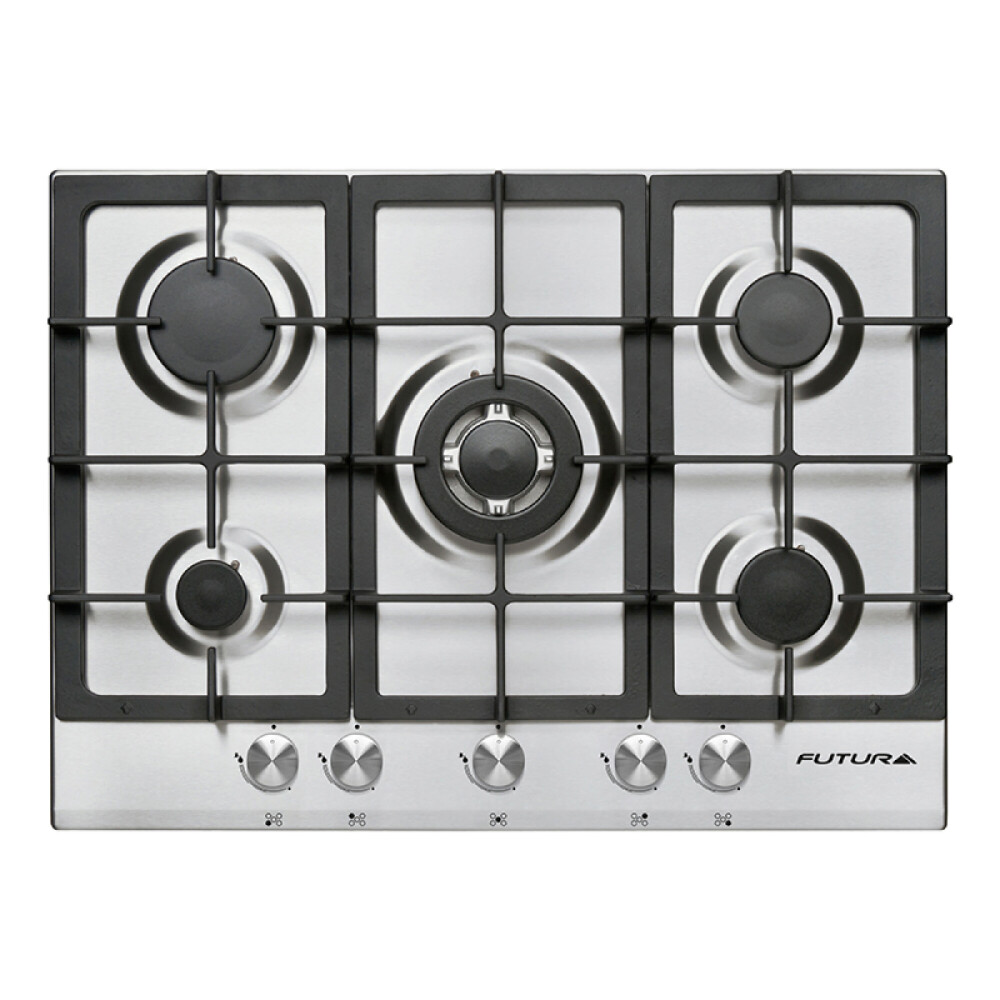 ANAFE FUTURA A GAS INOX 5 QUEMADORES FUT-AG700X-5 acero inoxidable