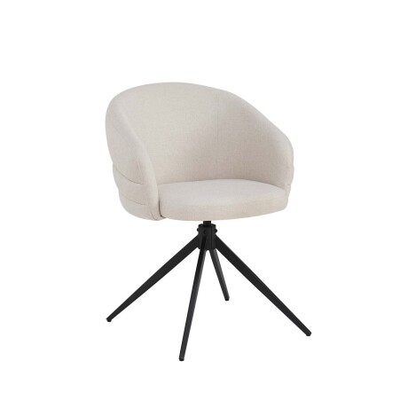 SILLA DE COMEDOR METAL-Y-TELA NATURAL-BEIGE LIA