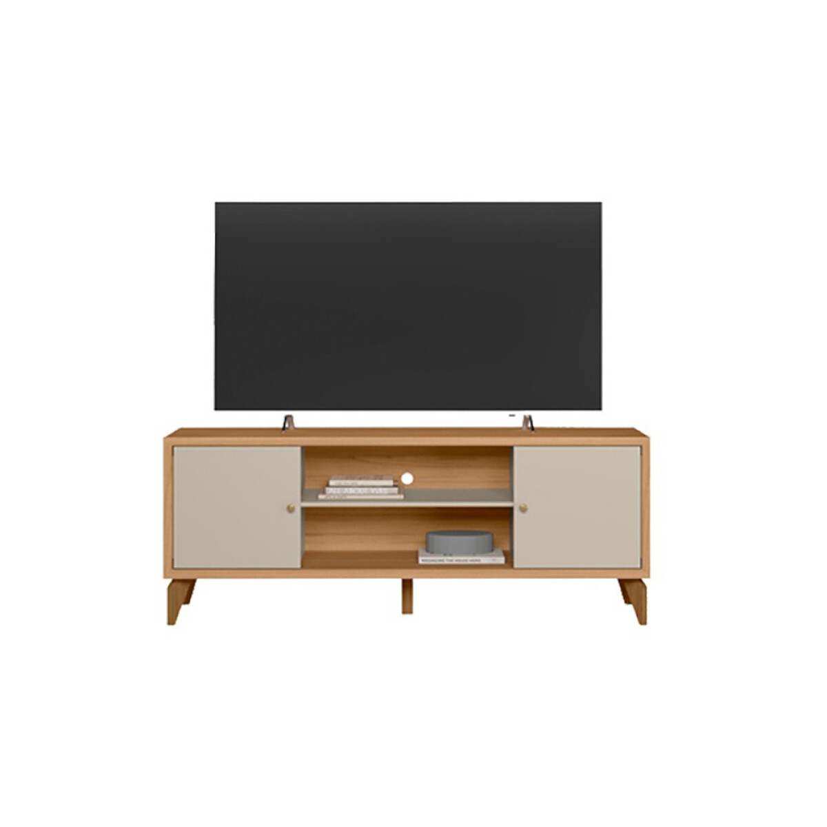 Pack Para Tv Modelo Porto Color Jequitiba Off White 