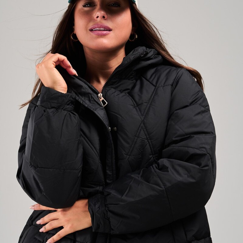 Campera dama Puffer Slowly Black