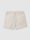 Pantalon Corto Con Bordados Blanco