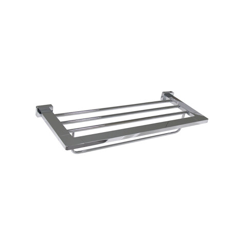 TOALLERO CON REPISA METALICO DE BAÑO CROMADO BRILLANTE CROMO