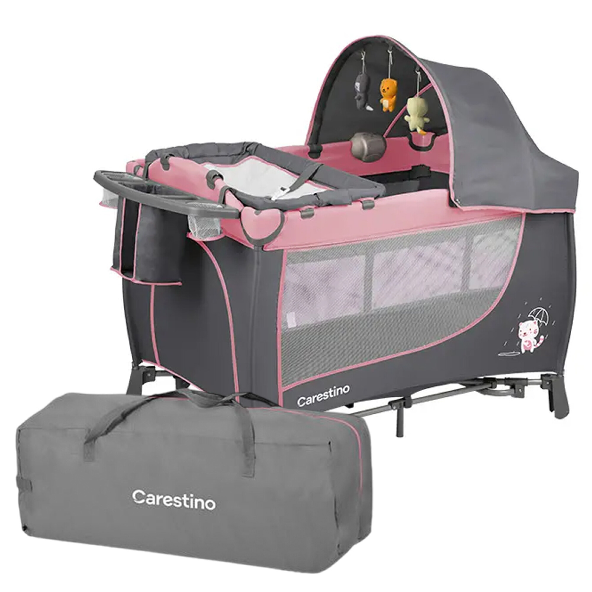 Practicuna Carestino Marsella con Bolso Mosquitero y Musica Rosa