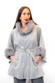 PONCHO LISO C/LAZO GRIS