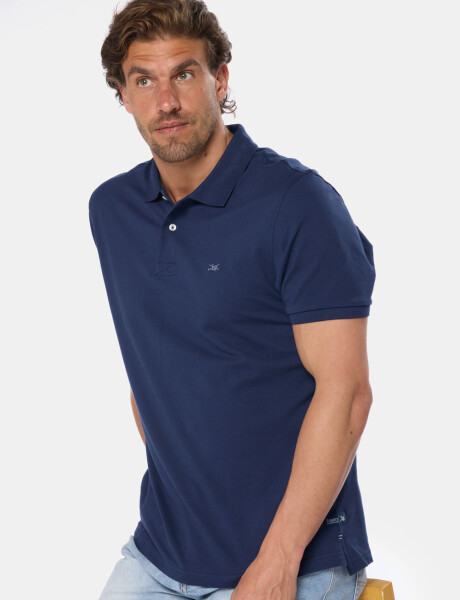 REMERA POLO LISA Azul