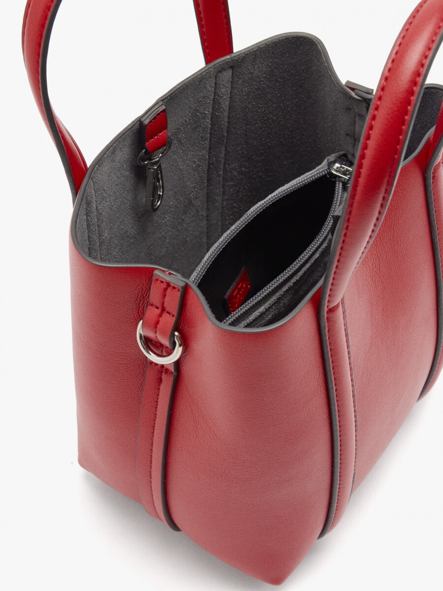Bolso Tote Con Bandolera S rojo