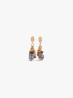 Pendientes Largos Cuentas Multicolor multicolor