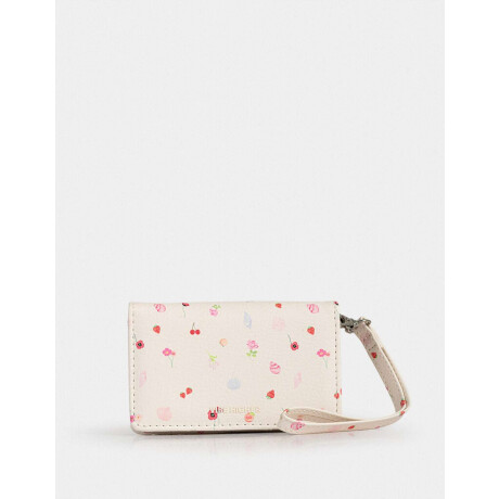 Monedero Cuerina Estampado Flores