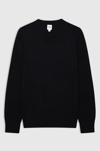 Buzo Algodòn Escote V Hombre Black