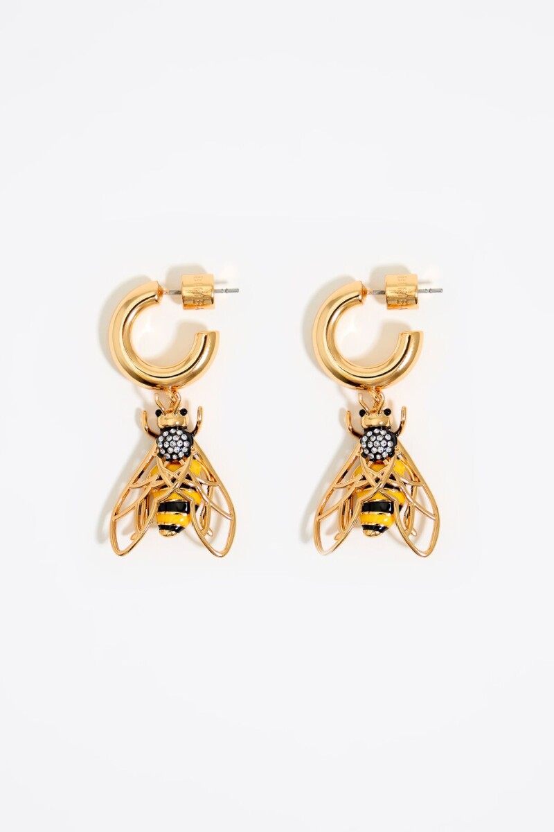 PENDIENTES ARO ABEJA CON CRIST 