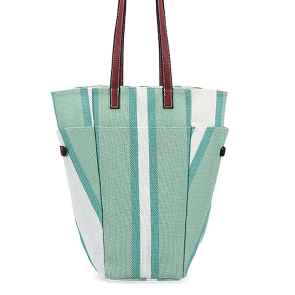 Bolsa Matera Afrodita - Verde Agua Y Blanco 