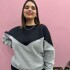 Buzo Mocca Negro y gris