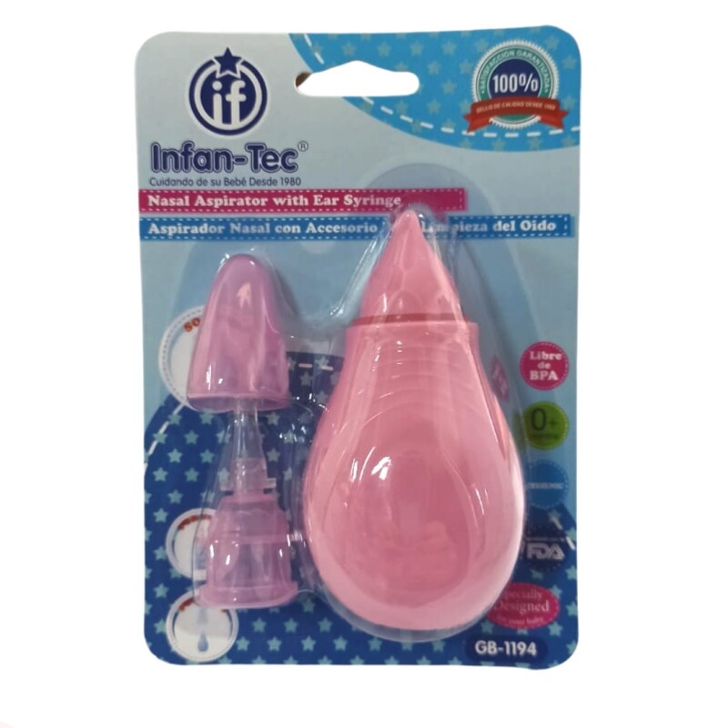 Aspirador Nasal Baby Infantec Rosa Aspirador Nasal Baby Infantec Rosa