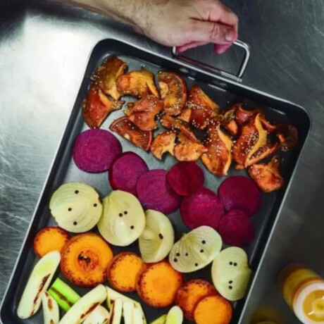 Asadera con Asas Móviles de Acero Inoxidable 35 x 26 x 6 cm Asadera con Asas Móviles de Acero Inoxidable 35 x 26 x 6 cm