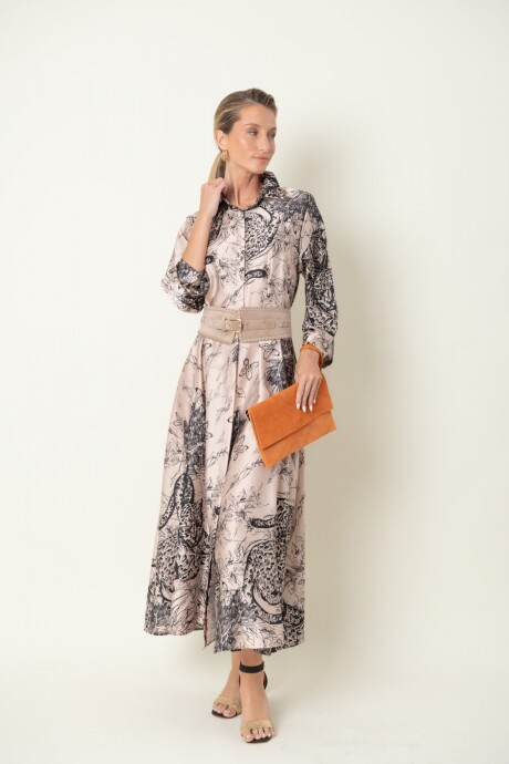 VESTIDO LEOPARDO Natural