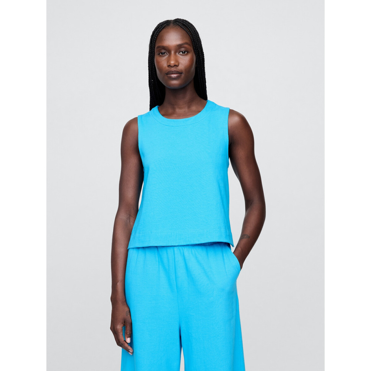 SL SHELL TANK - CYAN BLUE - CYAN BLUE 579 