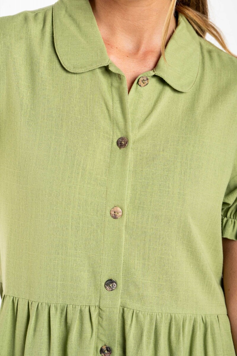 Vestido Lino Pistacho