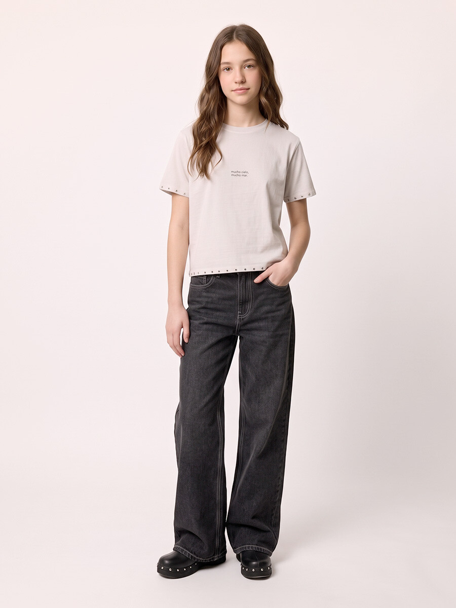 T-SHIRT M/C CIELITO TEEN DIXIE Gris Claro