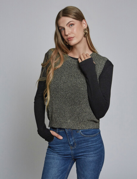 Chaleco lurex negro
